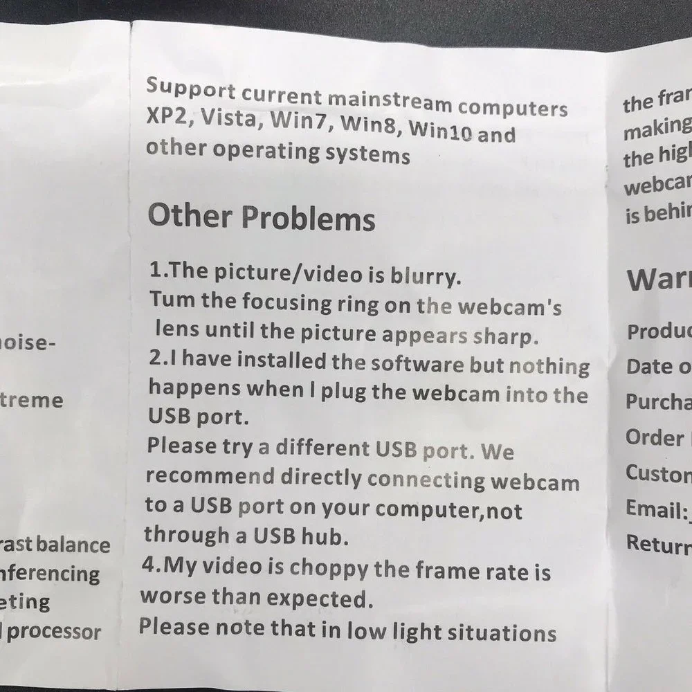 HD Webcam with microphone USB Connection
